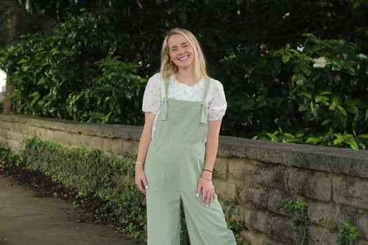 Overalls in Sage Green